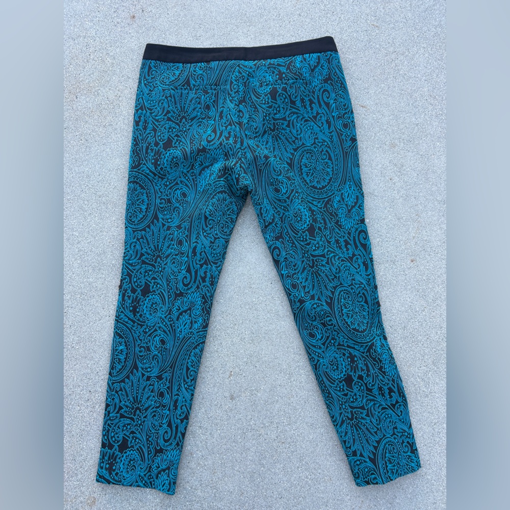 Trina Turk Color Blue Pants Women Size 12 Made in the USA - Picture 7 of 8
